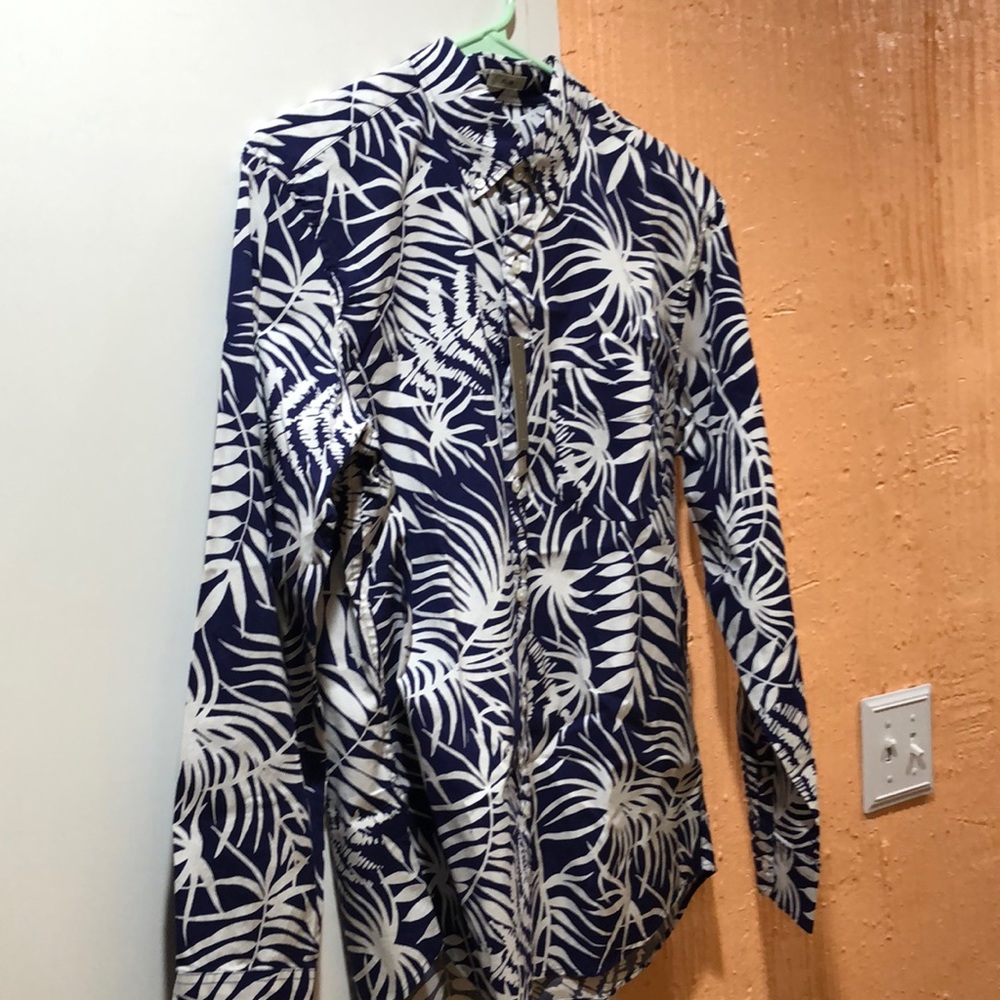 Palm tree slim medium button up - Picture 1 of 2